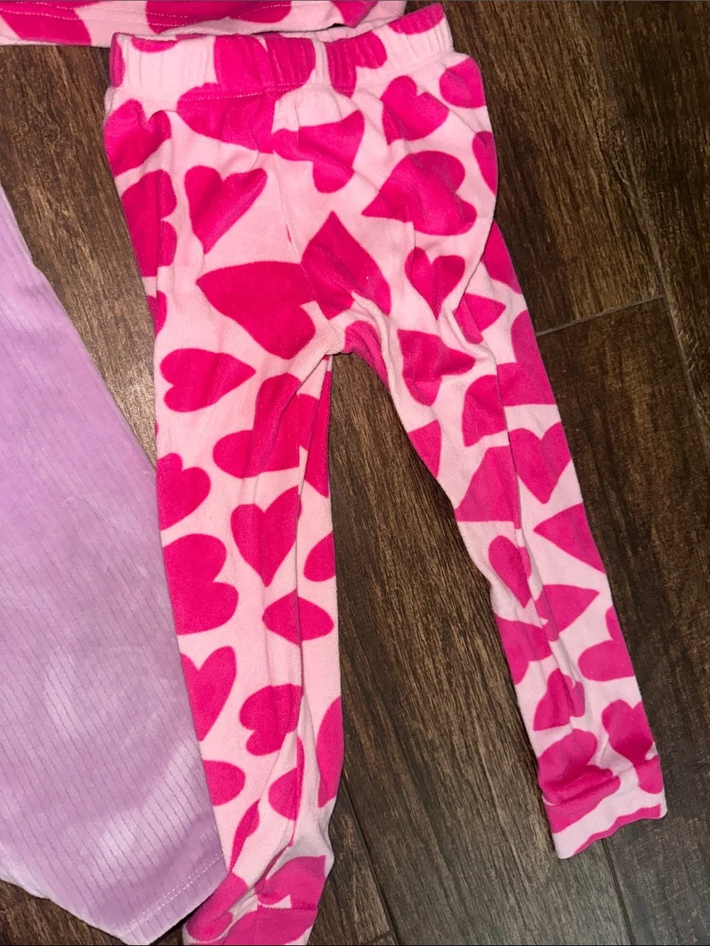 Girls' Pink Heart pajama set & Lavender Two-Piece outfit